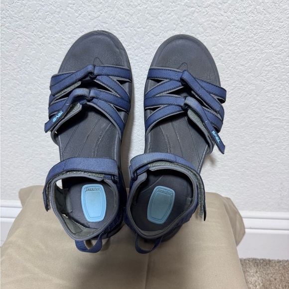 Teva Women's Tirra Sandals Bering Sea Navy Adjustable Hook and Loop Strap 9.5 - Picture 3 of 7